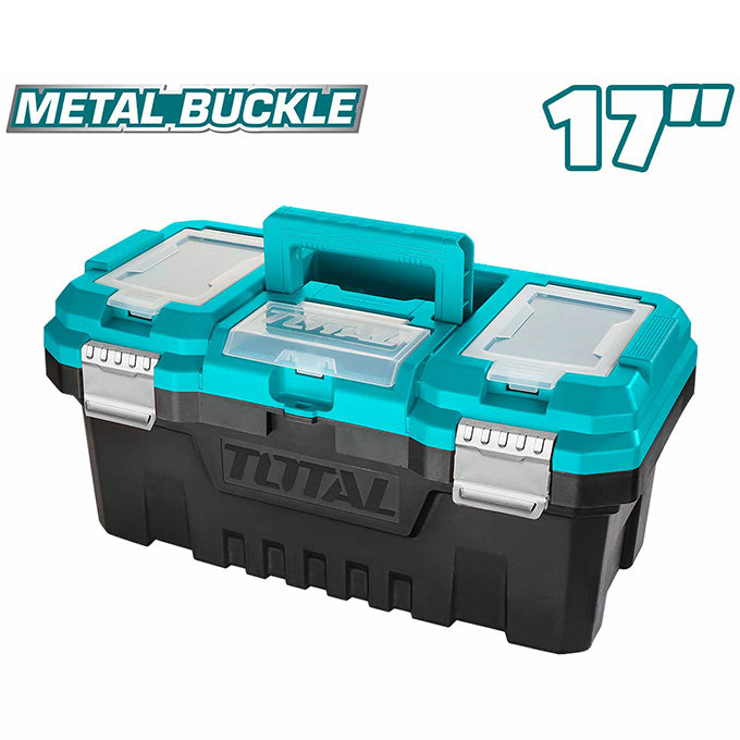 TOTAL TPBX0172 Plastic Tool Box 17" | صندوق عده بلاستيك 17 بوصه بقفل معدن