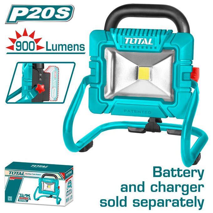 TOTAL TWLI2025 Li-ion Portable Lamp 1800 lumens |  كشاف 20 فولت 1800 ليومن بدون بطاريه او شاحن