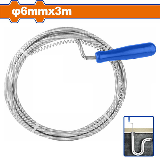 WADFOW WDD2303 Drain auger Φ-6mm X 3m | سلاكة احواض 3 متر