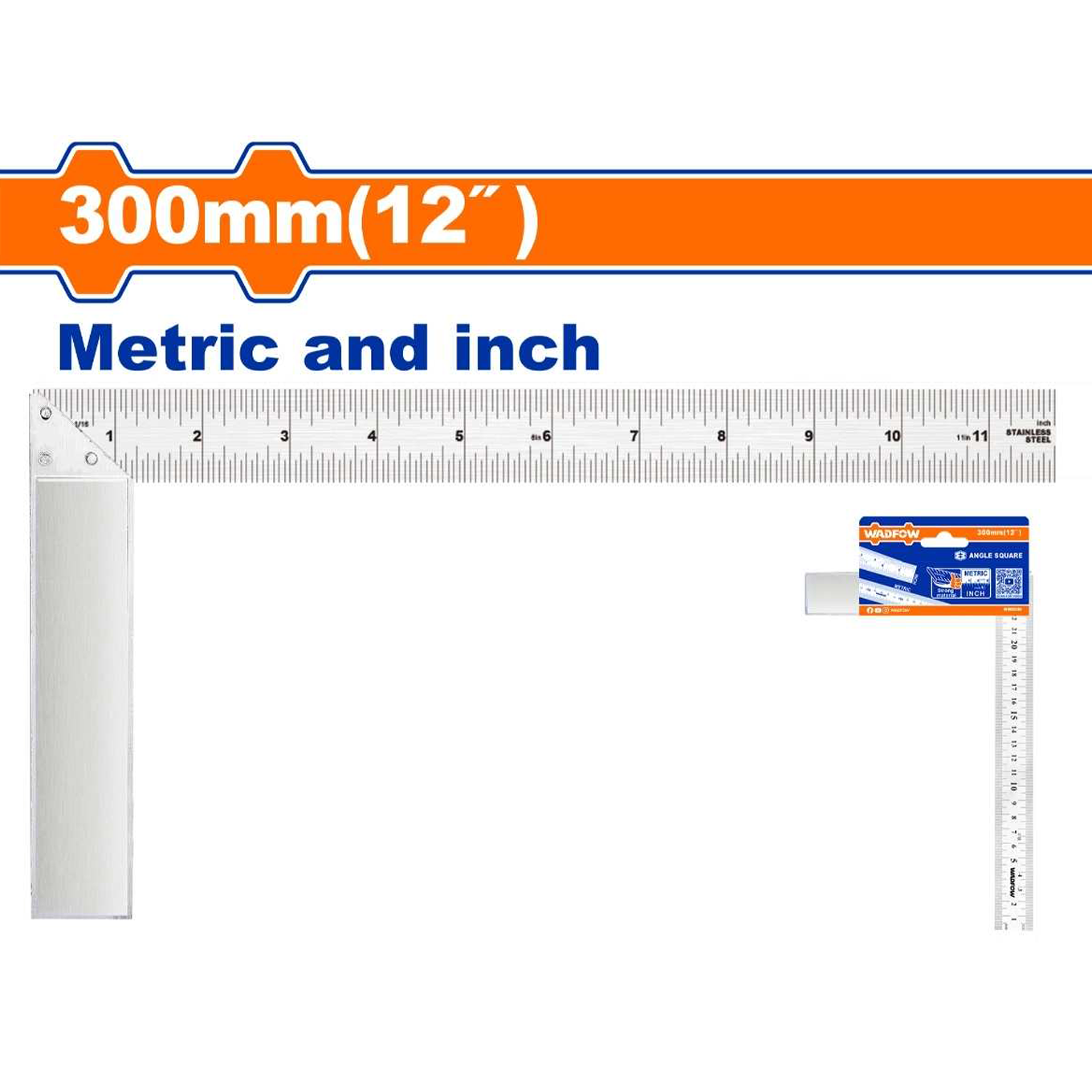 WADFOW WSR2930 Angle Square 300mm Measuring L-Square Angle  | زاوية علام 12 بوصه