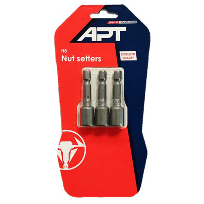 APT 1304300500008 H8 Nut setters 3PCs 8mm | طقم لقم 3 قطع 8 مم