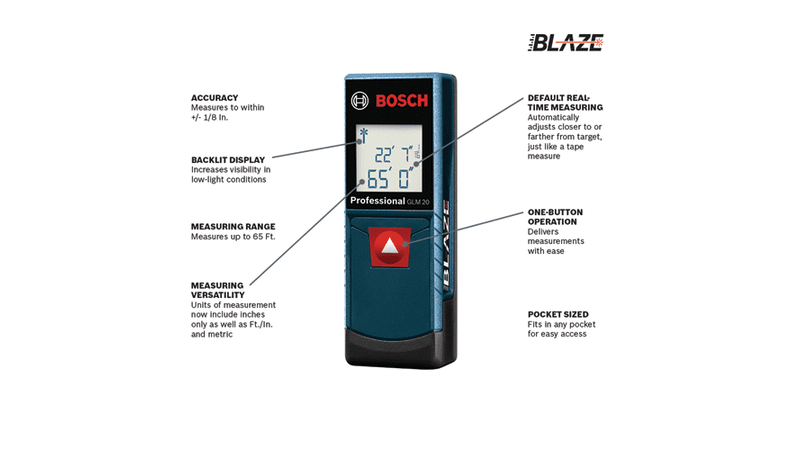 BOSCH GLM20 Professional laser distance measure 20m | متر ليزر احترافي مدي 20 متر من بوش