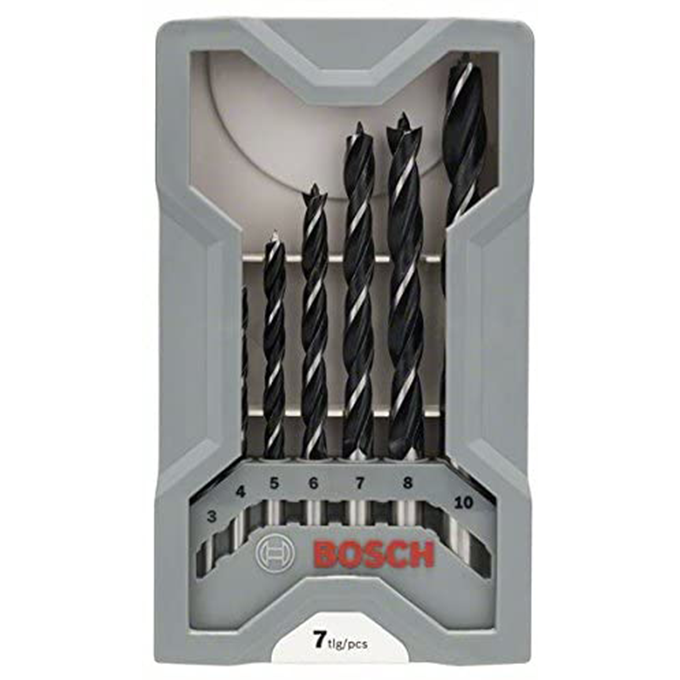 BOSCH X-Pro Line wood drill bit set 7 pcs 2607017034  | تشكيله بنط خشابي كعب شنيور 7 قطع