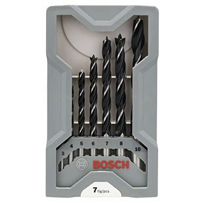 BOSCH X-Pro Line wood drill bit set 7 pcs 2607017034  | تشكيله بنط خشابي كعب شنيور 7 قطع