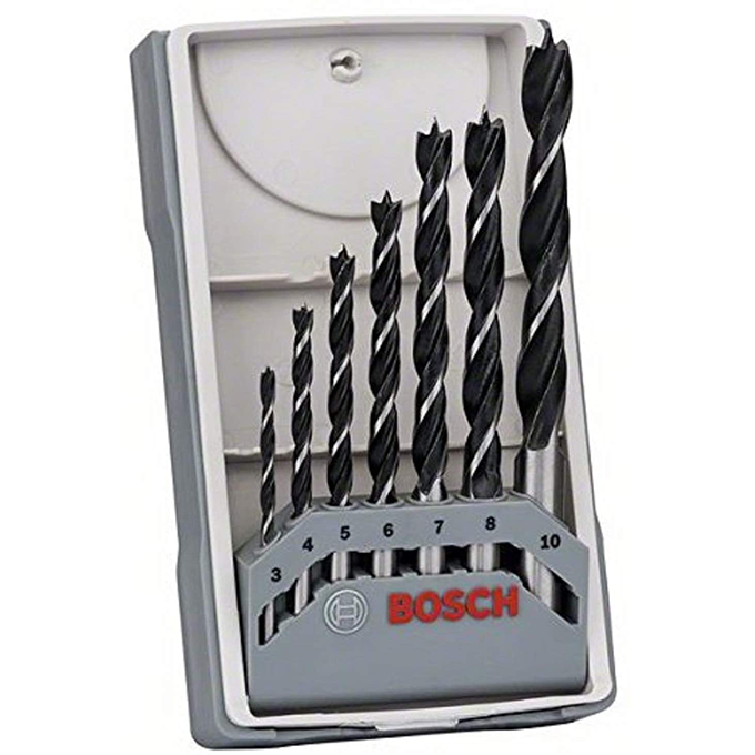 BOSCH X-Pro Line wood drill bit set 7 pcs 2607017034  | تشكيله بنط خشابي كعب شنيور 7 قطع