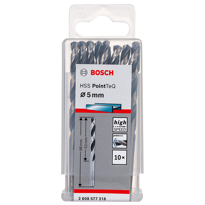 BOSCH 2608577218 POINTTEQ 5mm metal drill bits 10PCs | علبة بنط حدادي بونتيك 5 مم 10 قطع