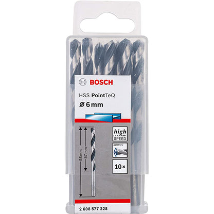 BOSCH 2608577228 POINTTEQ 6mm metal drill bits 10PCs | علبة بنط حدادي بونتيك 6 مم 10 قطع