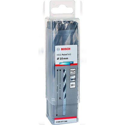 BOSCH 2608577268 POINTTEQ 10mm metal drill bits 10PCs | علبة بنط حدادي بونتيك 10 مم 10 قطع