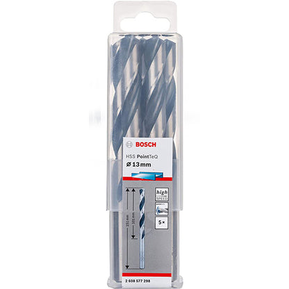 BOSCH 2608577298 POINTTEQ 13mm metal drill bits 5PCs | علبة بنط حدادي بونتيك 13 مم 5 قطع