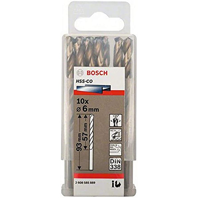 BOSCH 2608585889 HSS-CO 6mm 10PCs | بنط حدادي 6 مم كوبلت 10 قطع