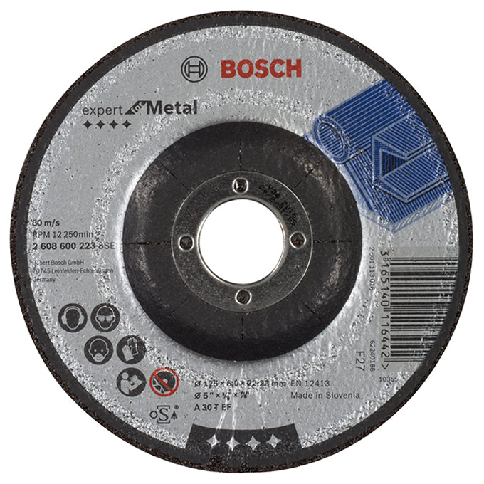 BOSCH 2608600223 Metal Grinding Disc 5" 6 mm | حجر تجليخ حديد 5 بوصة 6 مم