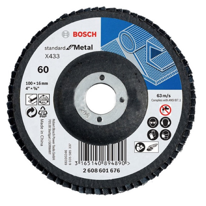 BOSCH 2608601708 صنفرة مروحية 4.5 بوصة للحديد خشانه 60 (الومنيوم اوكسيد)