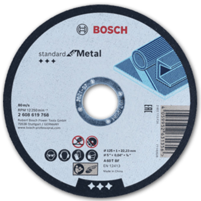 BOSCH 2608619768 Metal Cutting Disc 5" 1 mm