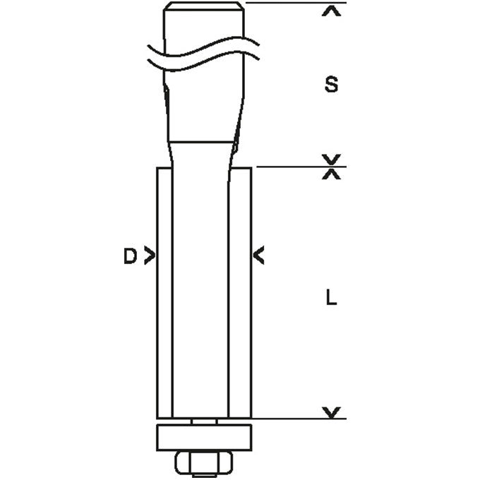 BOSCH 2608628463 Laminate trim bit, 6 mm, 12.7x12.7x56 | بنطة راوتر لتشذيب الرقائق كعب 6 مم