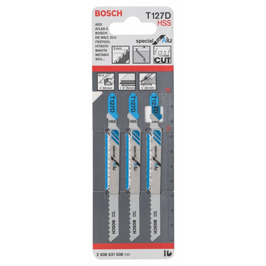 BOSCH JSB T127D HSS Special for Aluminum 3 Pcs 2608631508 | طقم سلاح منشار أركت للألومنيوم 3 اسلحة بوش