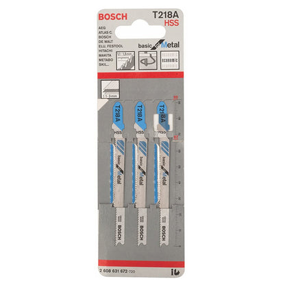 BOSCH JSB T218A Basic for Metal Curve Cut 3 Pcs 2608631672