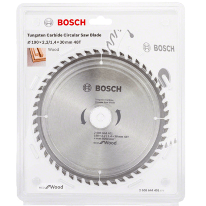 BOSCH 2608644401 Eco Line CSB (Wood) 190x2.2/1.4x30 mm - 48T | صينية منشار 7.5 بوصة  للخشب 48 سنة اكولاين