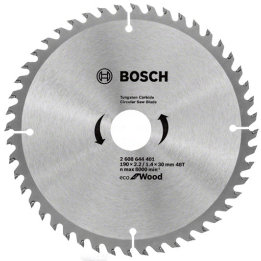 BOSCH 2608644401 Eco Line CSB (Wood) 190x2.2/1.4x30 mm - 48T | صينية منشار 7.5 بوصة  للخشب 48 سنة اكولاين