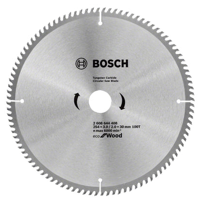 BOSCH 2608644408 Eco Line CSB (Wood) 254x3/2x30/25.4 mm -100T | صينية منشار 10 بوصة  للخشب 100 سنة اكولاين