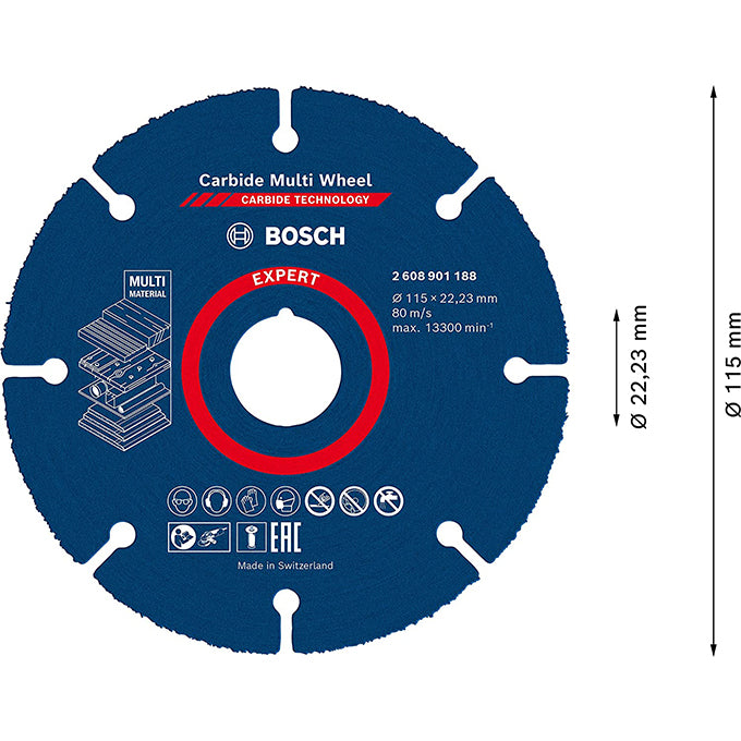 BOSCH 2608901188 Carbide Multi Wheel 4.5"