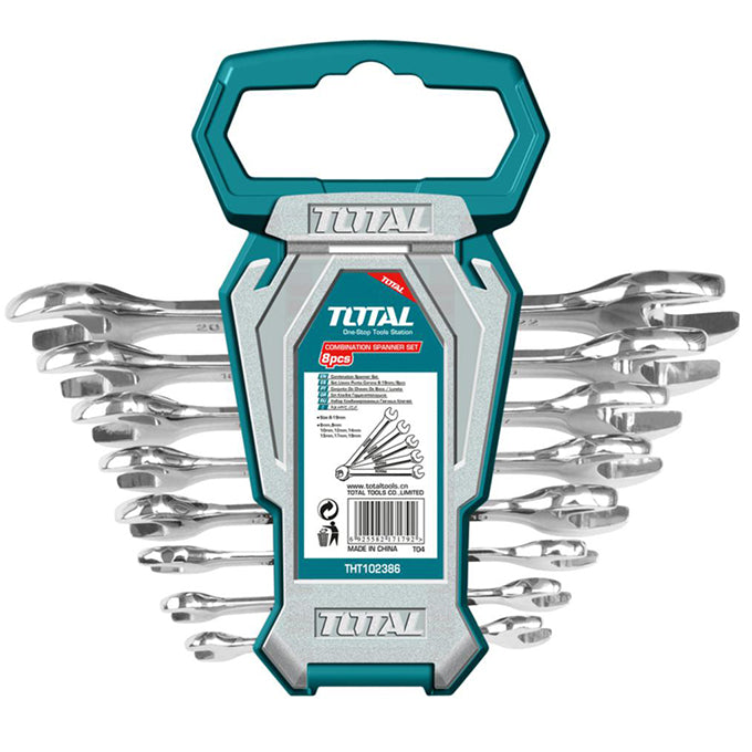 TOTAL THT102386 Double open end spanner set | طقم مفتاح بلدي 8 قطع توتال