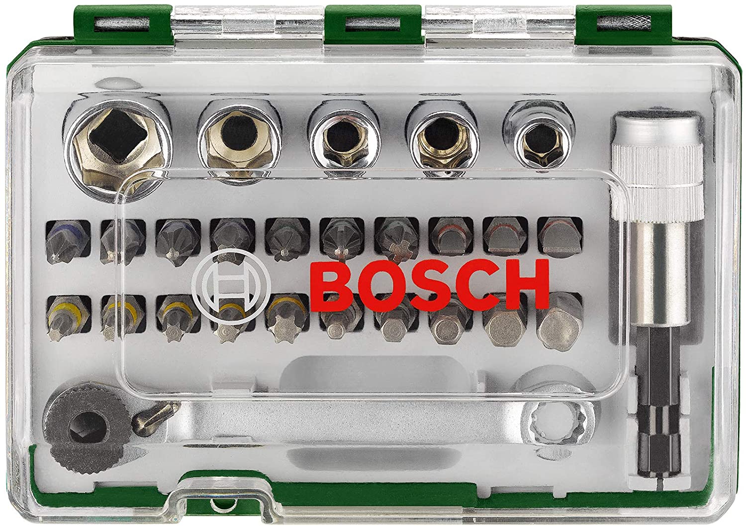 BOSCH Screwdriver Bit Set 27 pieces with Ratchet 2607017160 |  مجموعة لقم 27 قطعة مع سيستيم