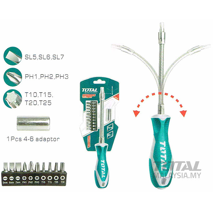 مفك براغي مرن TOTAL THT250FL1206، 12 قطعة