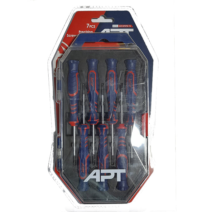 APT AH147078-7A screwdrivers set 7 PCs | طقم مفكات إليكتروني عادة و صليبة 7 قطعه