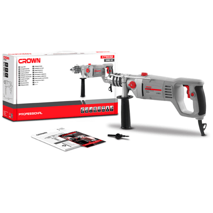 CROWN CT10032 Impact Drill 1050Watt | شنيور دقاق 1050 وات كراون