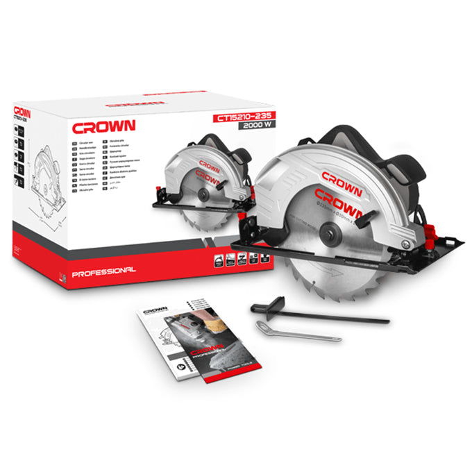 CROWN CT15210-235 circular saw 2000Watt | منشار قرص 2000 وات كراون