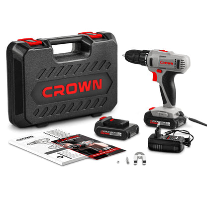 CROWN CT21055L-1.5 BMC Cordless drill 14.4V/1.5Ah/30Nm | شنيور 2 بطارية 14.4 فولت كراون