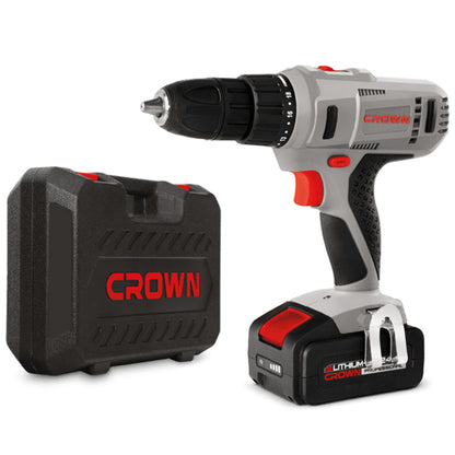 CROWN CT21074LH-2 BMC Cordless drill 24V/2Ah/50Nm | شنيور 2 بطارية 24فولت كراون