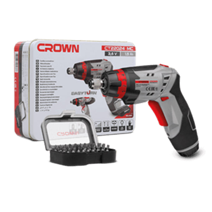 CROWN CT22024 MC cordless screwdriver | مفك بطارية 3.6 فولت كراون