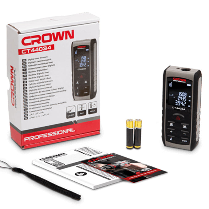 CROWN CT44034 Laser distance measure tool 80m | متر ليزر مدي 80 متر كراون