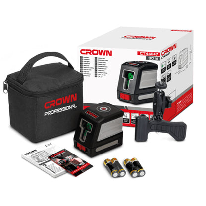 CROWN CT44047 line laser 30m 2 lines | ميزان شيرب ليزر 2 خط 30متر ليزر أخضر كراون