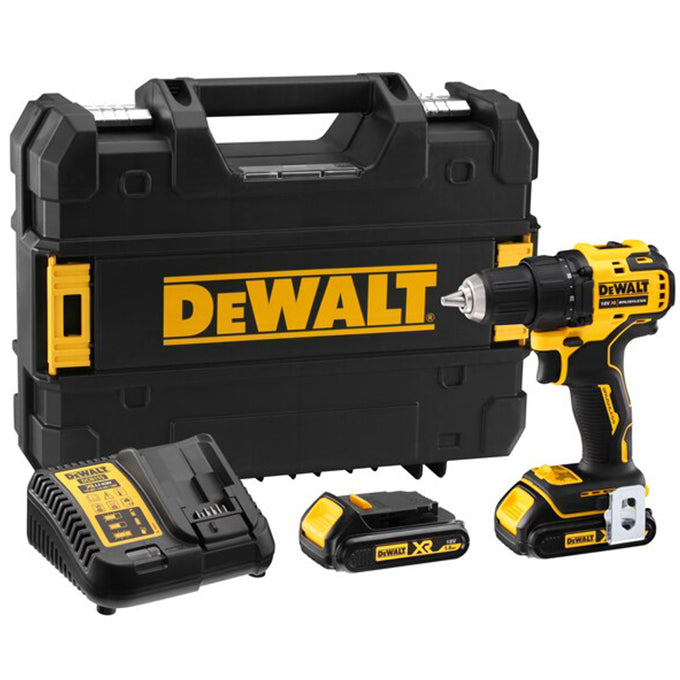 DeWALT DCD708S2T 18V XR BRUSHLESS COMPACT DRILL DRIVER - 2 X 1.5AH | شنيور 2 بطارية براشليس 18 فولت 1.5 أمبير 65 نيوتن