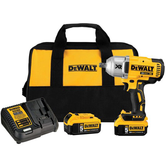 DeWALT DCF899P2 20V MAX* XR® High Torque 1/2 in. Impact Wrench w. Detent Pin Anvil Kit (5.0Ah) | إمباكت رينش نصف بوصة 2 بطارية 20 فولت 5 أمبير