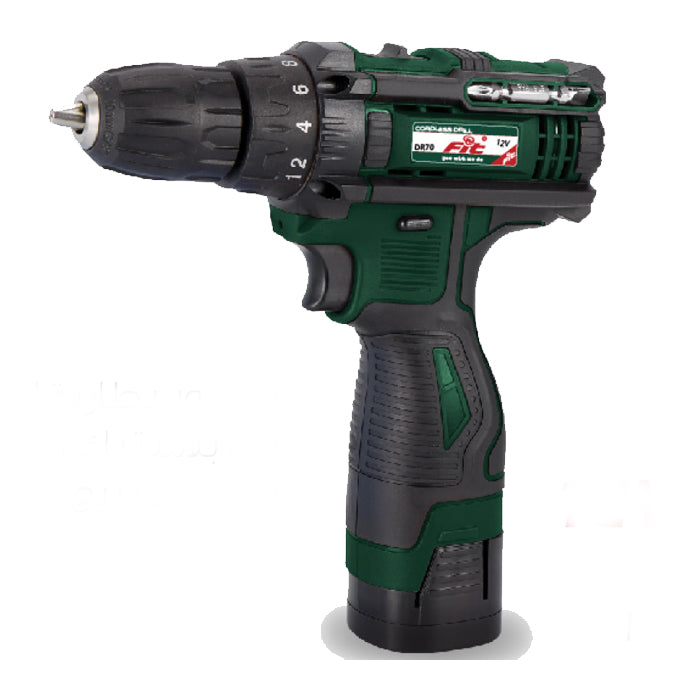 Fit DR70 Li-Ion Cordless Drill 12v/2Ah/25Nm 1235907100