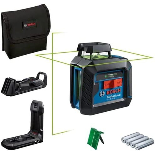 BOSCH GLL 2-20 Professional Line laser 0601065000 | ميزان شيرب ليزر 2 خط 20 متر 360 درجه افقي ليزر اخضر