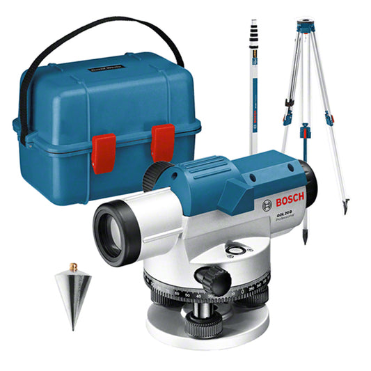 BOSCH GOL 20 D Professional Optical level 0601068402 | ميزان قامة مدي 60 متر شامل الحامل و المسطره من بوش