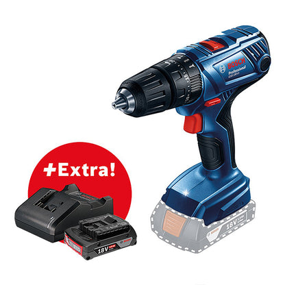 BOSCH Cordless Impact Drill GSB 180-LI Professional + 1 x 2.0 Ah battery | شنيور بطارية 18 فولت دقاق 2 أمبير 54 نيوتن