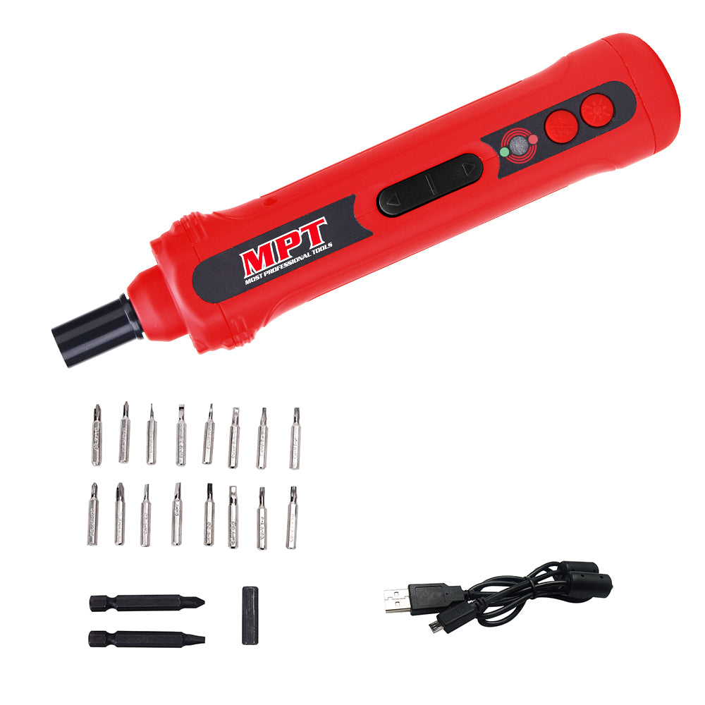 MPT MCSD4009 19 PCS Li-ion Cordless Screwdriver set | مفك بطاريه ليثيوم مع 19 قطعه اكسسوار