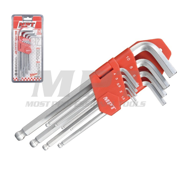 MPT MHA02002-2 9pcs Ball End Hex Key Set | طقم الين كي مسدس بنهاية مستديرة