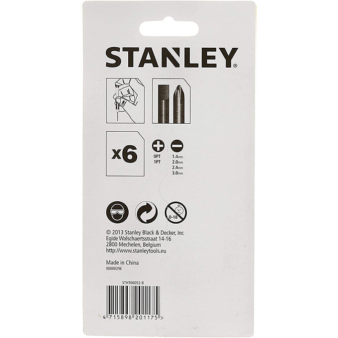 STANLEY STHT66052-8  Bi-Material Precision Screwdriver Set 6 Pcs | ستانلي طقم مفك 6 قطع