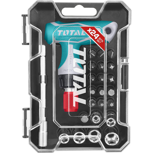 TOTAL TACSD30186 Screwdriver 24Pcs | طقم مفك 24 قطعة