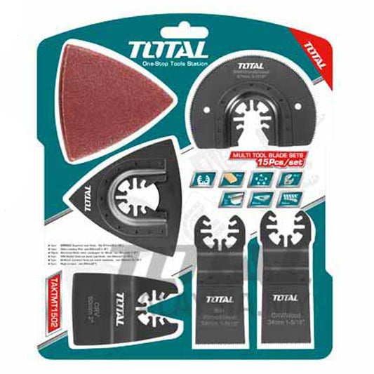 TOTAL TAKTMT1502 MULTI TOOL BLADE SET 15PCS | طقم اكسسوارات المتعدد