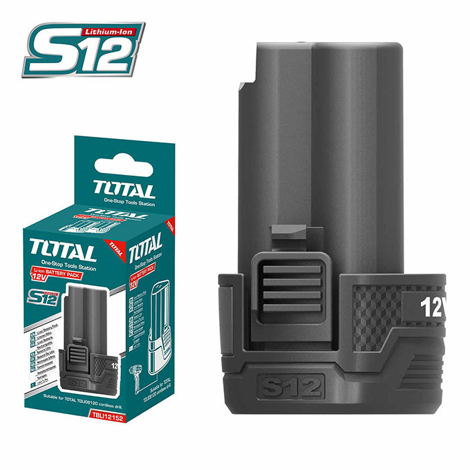 TOTAL TBLI12152 Li-ion12V/1.5Ah S12 بطارية ليثيوم ايون 12فولت1.5 أمبير