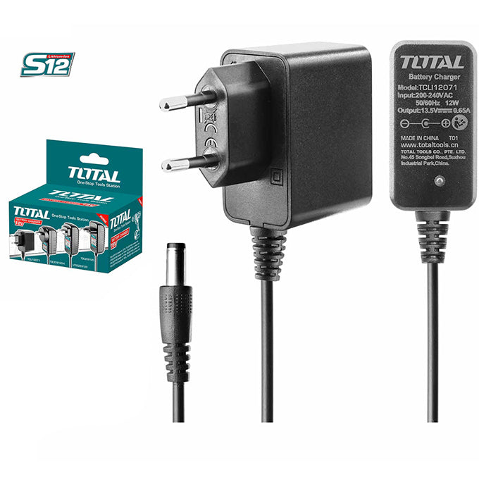 TOTAL TCLI12071 12V S12 Battery Charger |  S12 شاحن بطارية 12 فولت