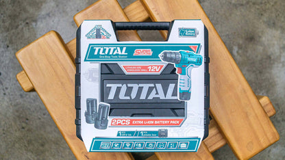 TOTAL TDLI12325 Li-ion Cordless Drill 12v/1.5Ah/20Nm | شنيوربطارية توتال 12فولت 1.5 أمبير 20نيوتن 