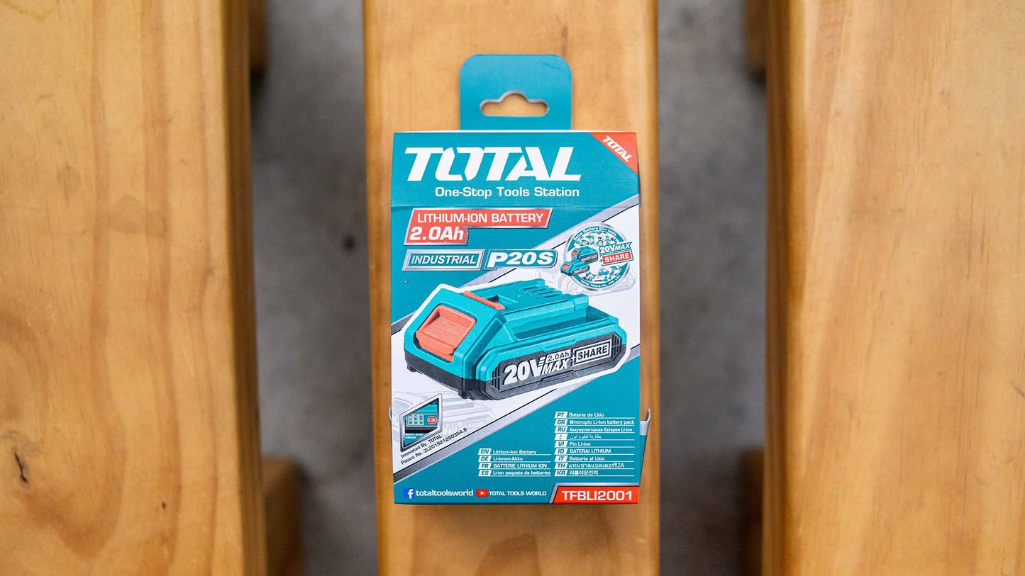 TOTAL TFBLI20011 Li-ion 20V/2Ah Battery P20S | بطارية 20 فولت 2 امبير توتال 